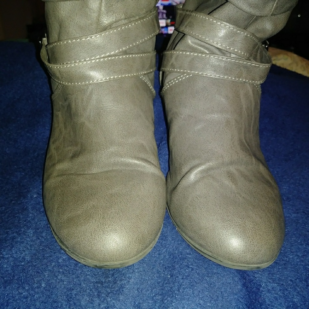 Grey ankle boots